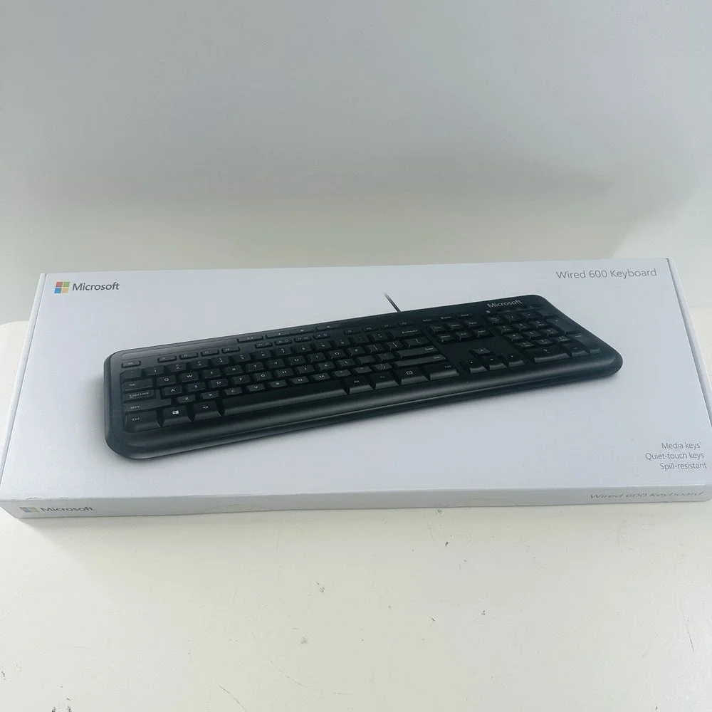 Microsoft Wired Keyboard 600 ANB00001 Wired New Black w Box
